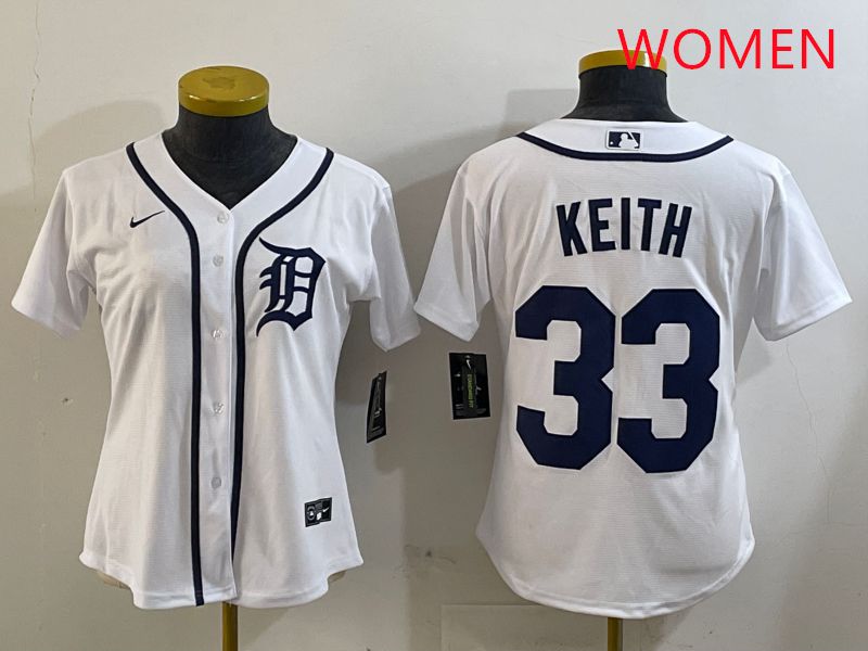 Women Detroit Tigers 33 Keith White Game 2025 Nike MLB Jersey style 1